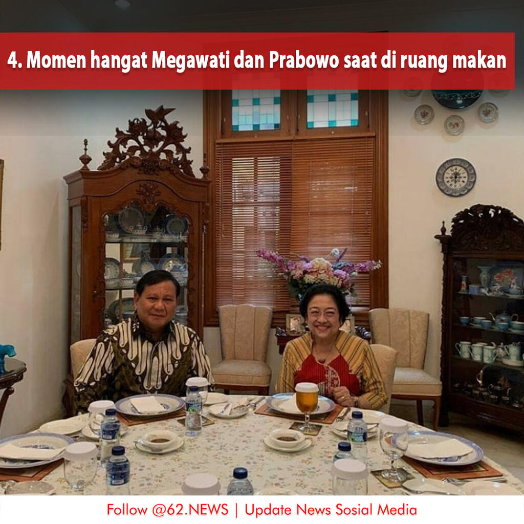 5 Potret Hangat Pertemuan Megawati dan Prabowo di Teuku Umar