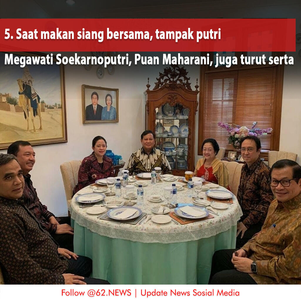 5 Potret Hangat Pertemuan Megawati dan Prabowo di Teuku Umar