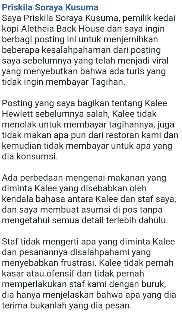 Viral Bule Cantik Ogah Bayar Tagihan Makanan di Bali, Netizen: Makin Banyak di Ubud