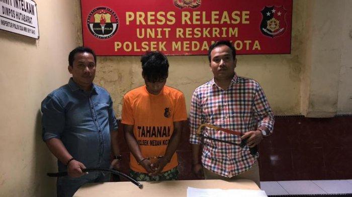 Pegasus Polsek Medan Kota Amankan Pelaku Pencurian Kabel Listrik