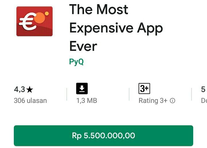 5 Aplikasi Android Termahal Yang Belum Diketahui Kegunaannya