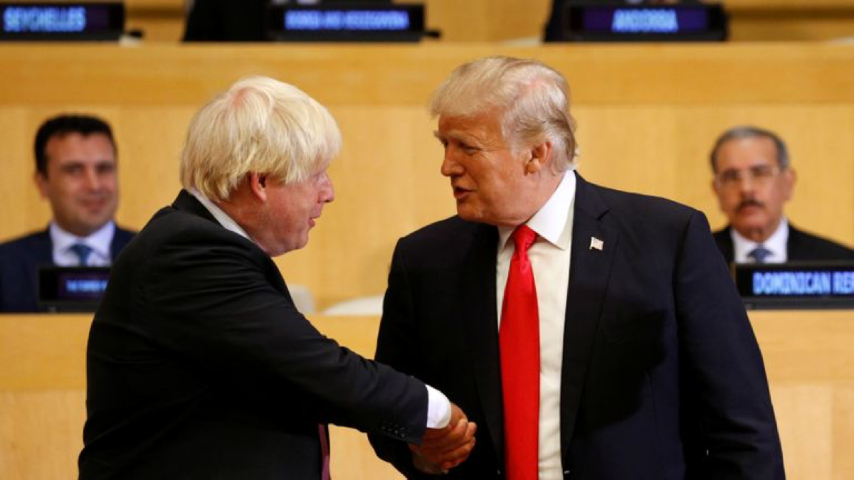 Trump and Boris Johnson 'already working on' UK-US free trade deal