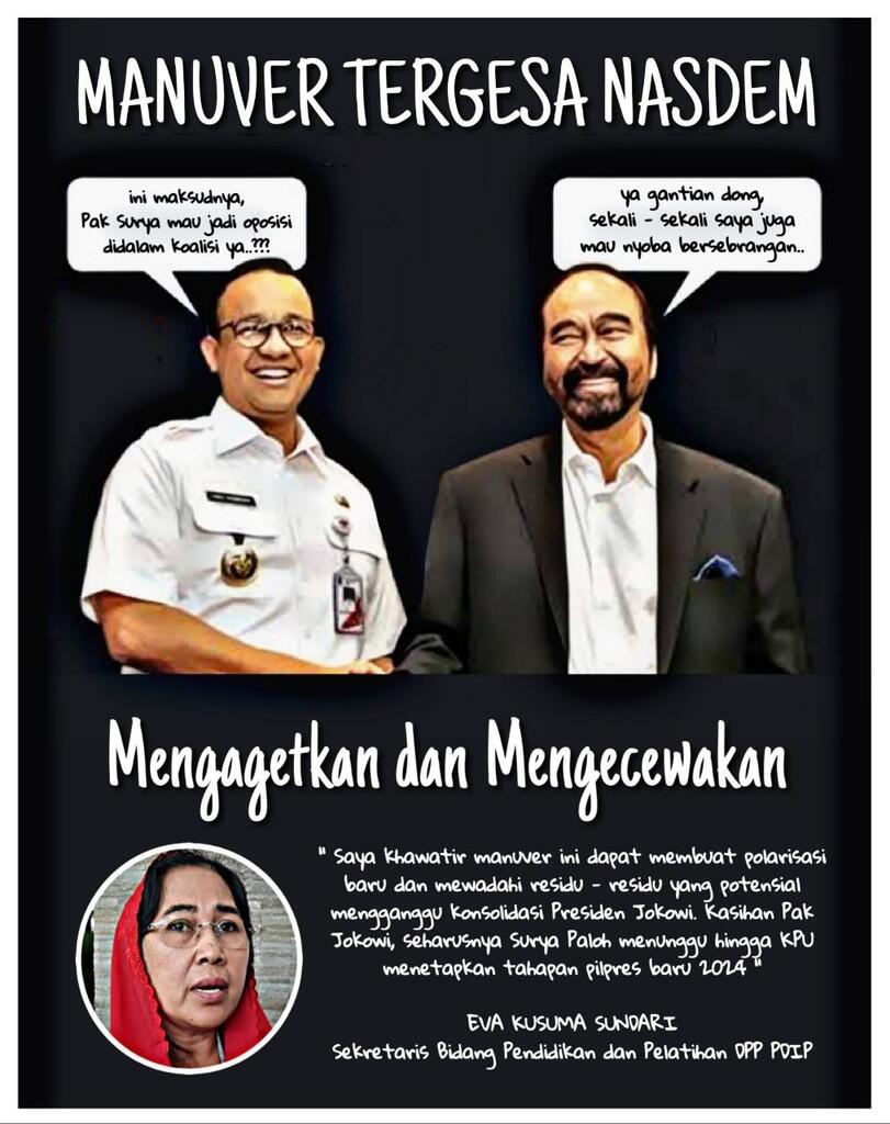 Capreskan Anies Baswedan, PDIP dan Demokrat Sayangkan Manuver Ketum Nasdem