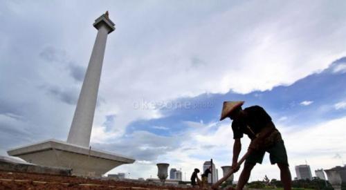 Langit Ibu Kota Cerah Berawan Sepanjang Hari Ini