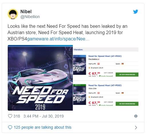 Need For Speed Heat, Judul Terbaru NFS Tahun Ini