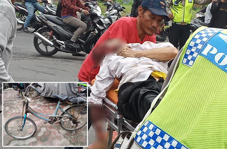 Pesepeda Tewas Tergilas Truk di Titi Papan, Kepalanya Pecah