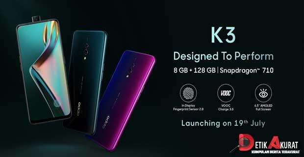 Spesifikasi Oppo K3 yang Meluncur di Indonesia Pekan Depan