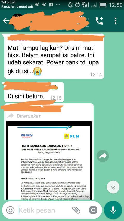 Hikmah Bahagia Pemadaman Listrik