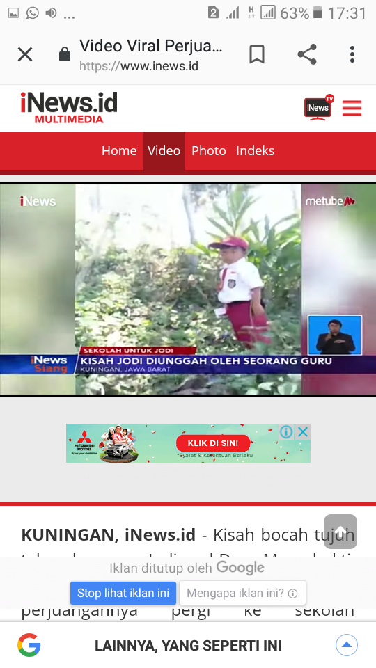 Viral Video Jodi Sikecil Pejuang Ilmu, Harus Melewati Hutan untuk Ke Sekolah!