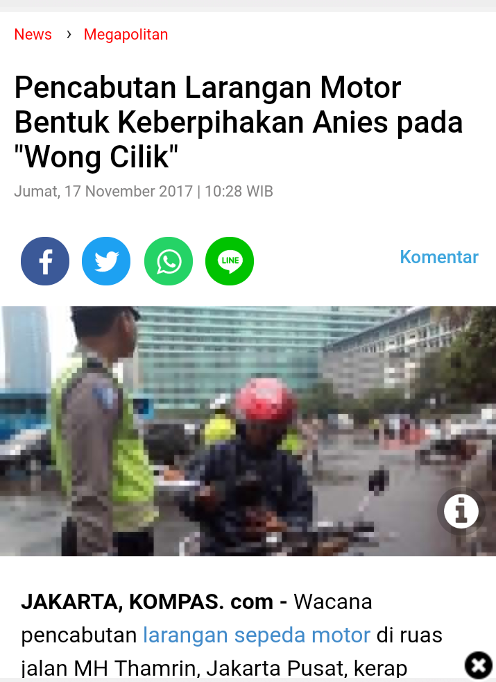 Sepeda Motor Sumbang 75% Polusi di Jakarta!