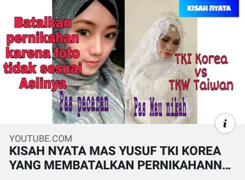 Kisah Nyata BMI Korea Batal Nikah di Taiwan Karena Wajah Pacarnya Tidak Sesuai