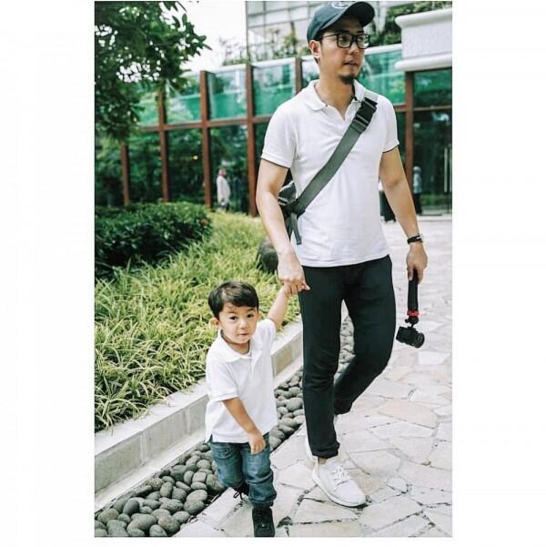10 Potret Kekompakan Rizky Kinos dan Sang Putra, Gayanya Mirip Abis!