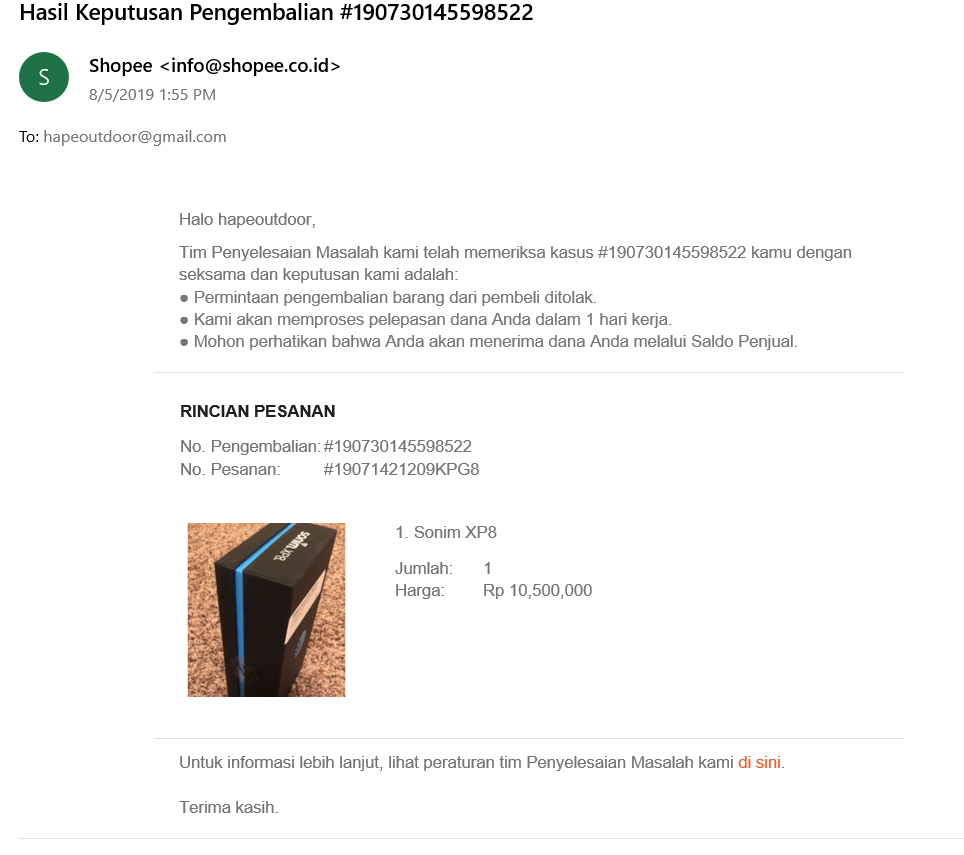 shopee holding dana, dan lambat resolving