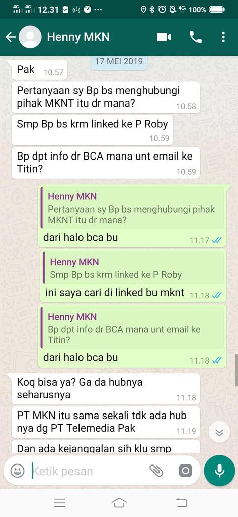 SALAH TRANSFER KE REKENING BCA TELEMEDIA ONYX PRATAMA PT MOHON KEMBALIKAN UANG SAYA