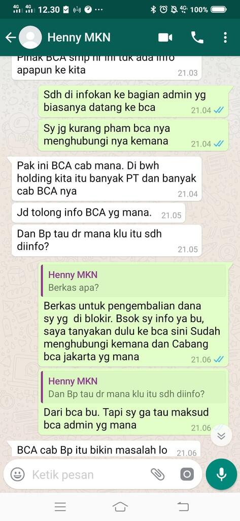 SALAH TRANSFER KE REKENING BCA TELEMEDIA ONYX PRATAMA PT MOHON KEMBALIKAN UANG SAYA