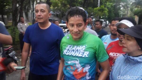 Nekat Lari Tanpa Masker, Sandiaga Uno Mengaku Kena Infeksi Gara-gara Polusi