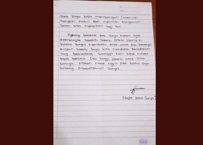Viral! Seorang Anak Mengirim Surat untuk Gubernur