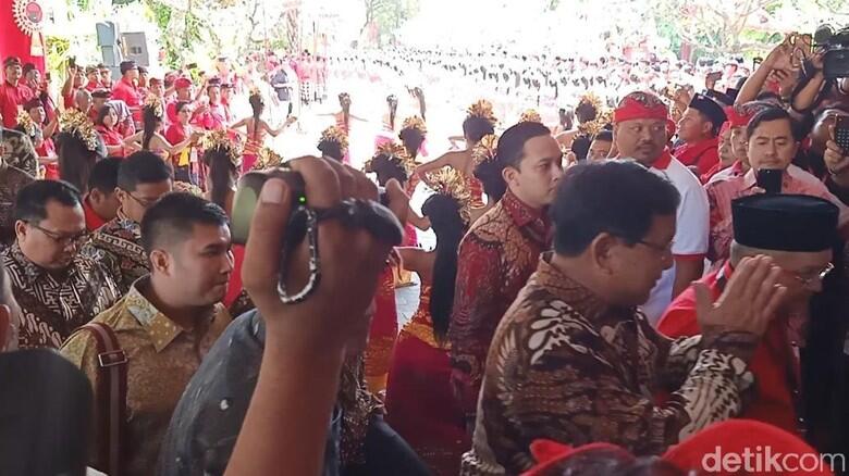 Prabowo Tiba di Kongres V PDIP Bersama Elite Gerindra