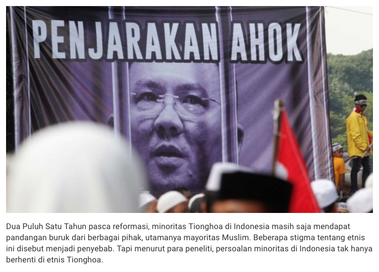 Problem Minoritas di Indonesia Tak Hanya Berhenti di Etnis Tionghoa