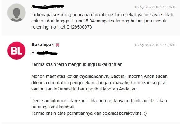 saldo bukalapak total 92jt lebih dari seminggu tidak cair