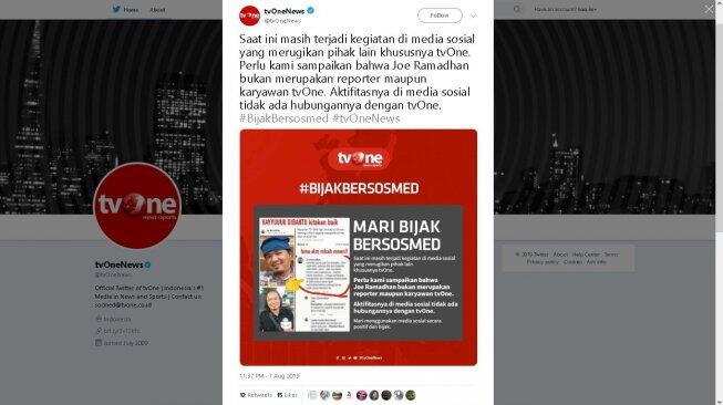 Pria Disebut Wartawannya Hina Mbah Moen, tvOne Angkat Bicara