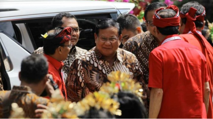 Hadiri Kongres PDIP, Prabowo Disambut Teriakan 'Hidup Prabowo'