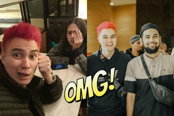 10 Potret Nyentrik Baim Wong dengan Rambut Merah, Bak Tokoh Komik!