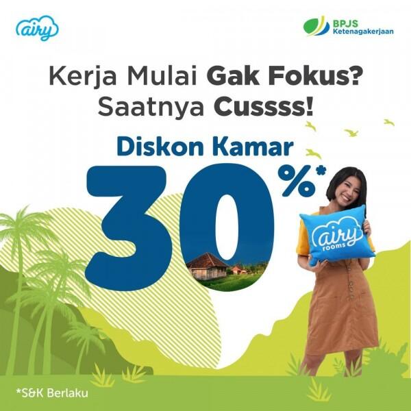 BPJSTK Gandeng Airy Tawarkan Ribuan Diskon Menarik hingga 30 Persen
