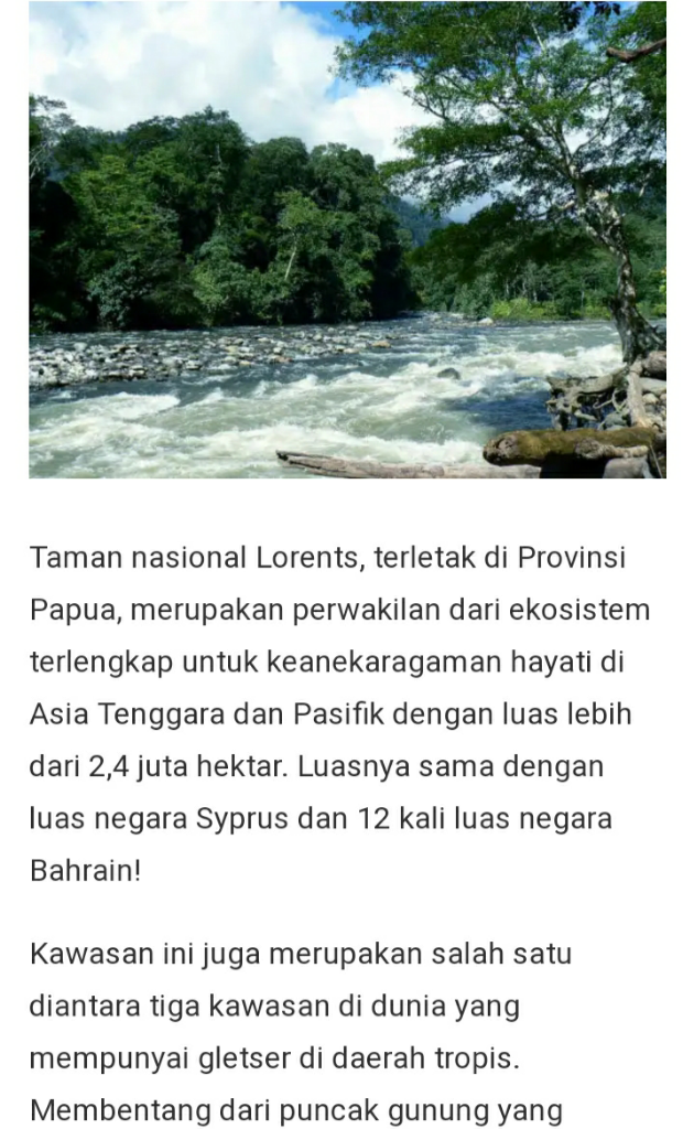 Indonesiaku Adalah Kekayaan Yang Tidak Ternilai Pribumi