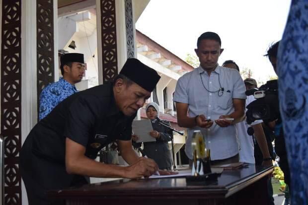 Wali kota Palu melantik 252 Pejabat