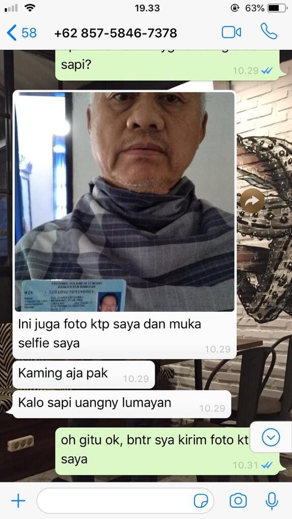HATI HATI PENIPUAN DENGAN MEMINTA IDENTITAS FOTO KTP DAN FOTO SELFIE ANDA