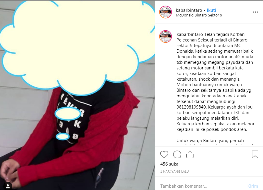 Remaja Putri Jadi Korban Begal Payudara Pak Ogah di Bintaro