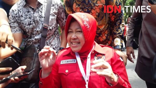 Hadiri Kongres PDIP di Bali, Risma Naik Ojek Online dari Bandara