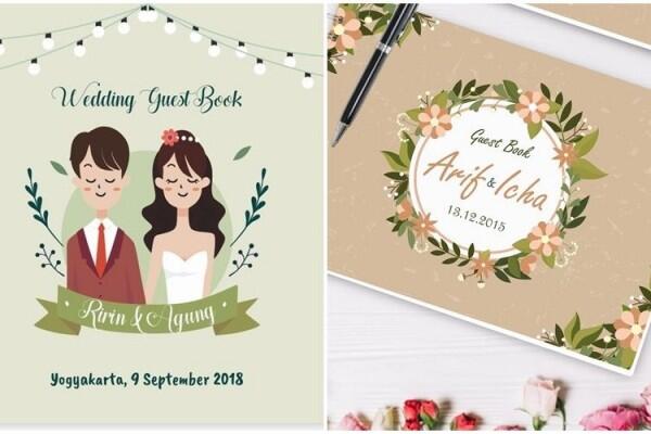 10 Referensi Buku Tamu Pernikahan di Bawah Rp100 Ribuan