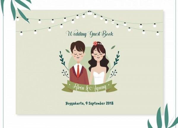 10 Referensi Buku Tamu Pernikahan di Bawah Rp100 Ribuan