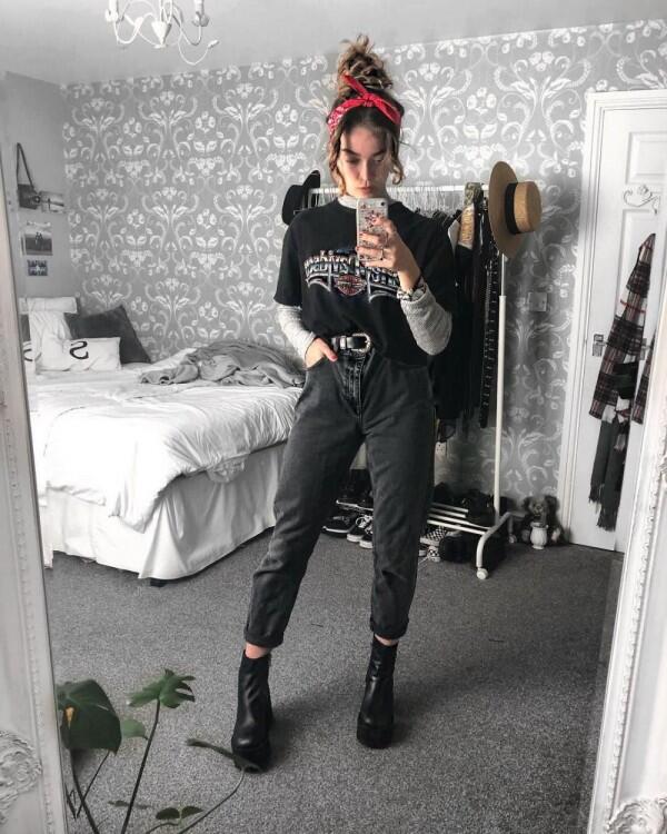 10 Inspirasi Outfit Grunge ala Sophie Seddon, Kekinian Banget!