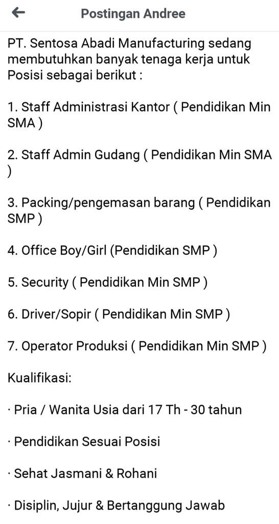 PENIPUAN MODUS LOWONGAN KERJA