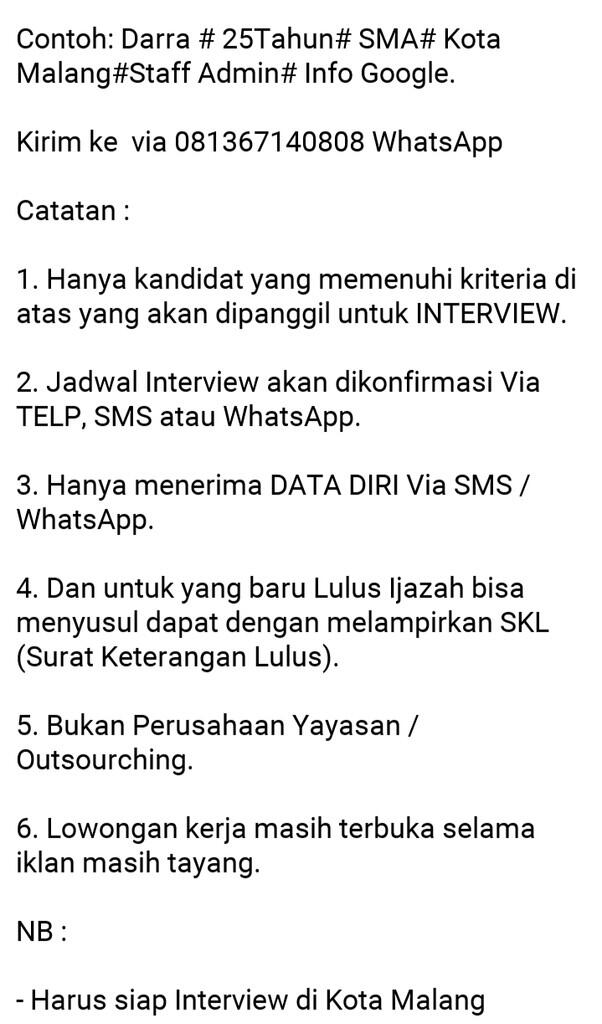 PENIPUAN MODUS LOWONGAN KERJA