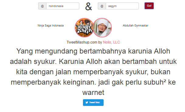 Screenshot Tweetmashup terlucu spesial hari raya qurban