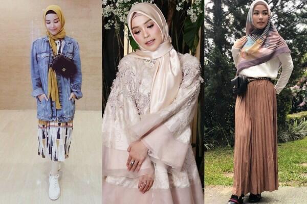 8 Inspirasi Gaya Hijab Stylish ala Metha Yunatria, Istri Uki eks NOAH