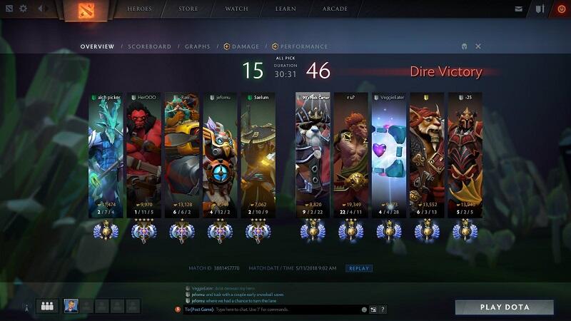 Sistem Ranked Roles MMR Jadi Fitur Permanen DOTA 2