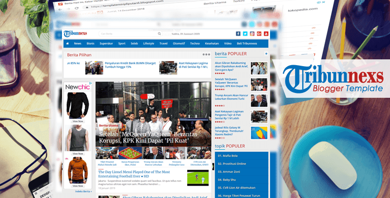 DOWNLOAD TEMA BLOGGER TRIBUNNEXS UNTUK BLOG BERITA ONLINE
