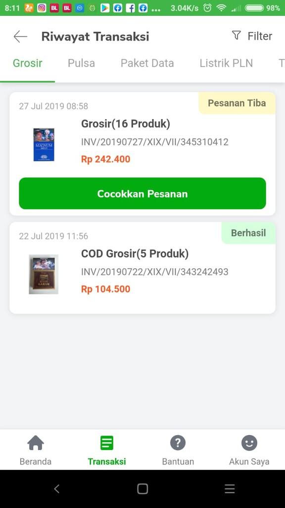 Mitra Tokop#### order barang blm dtg tapi dianggap transaksi berhasil