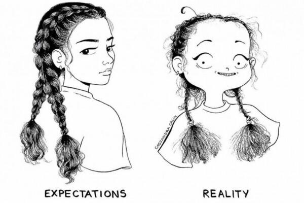 10 Potret Ilustrasi Ekspektasi vs Realita Para Cewek Saat Berdandan