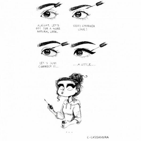 10 Potret Ilustrasi Ekspektasi vs Realita Para Cewek Saat Berdandan