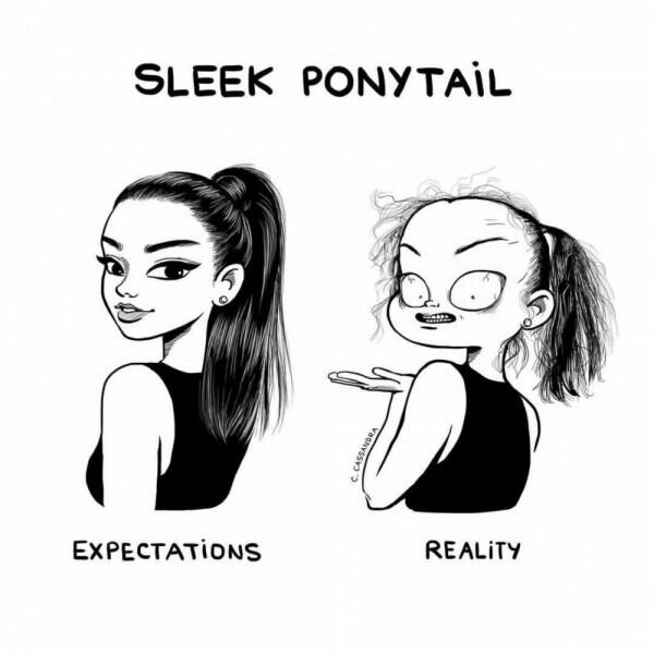 10 Potret Ilustrasi Ekspektasi vs Realita Para Cewek Saat Berdandan