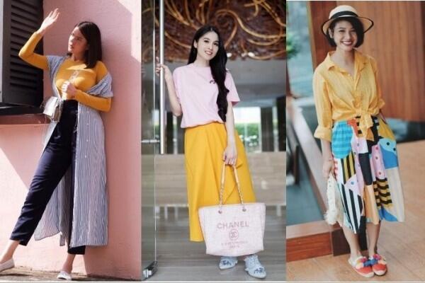 10 Ide Mix & Match Outfit Kuning ala Seleb Mom Indonesia, Cetar!