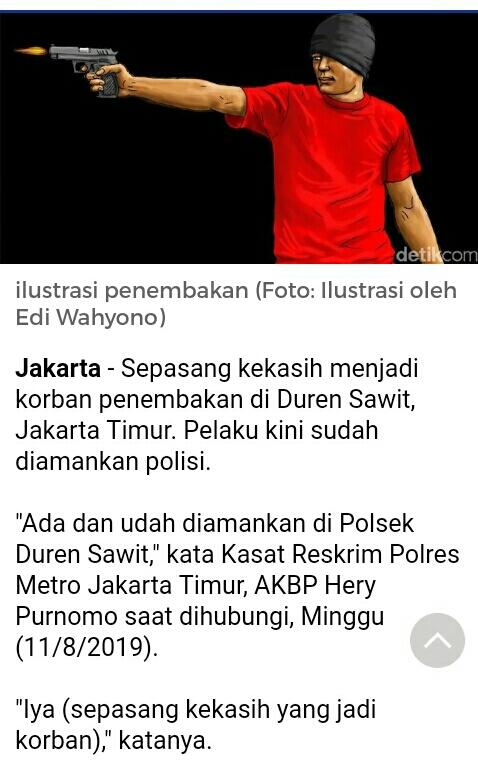 Pasangan Kekasih Ditembak, Siapakah Pelakunya
