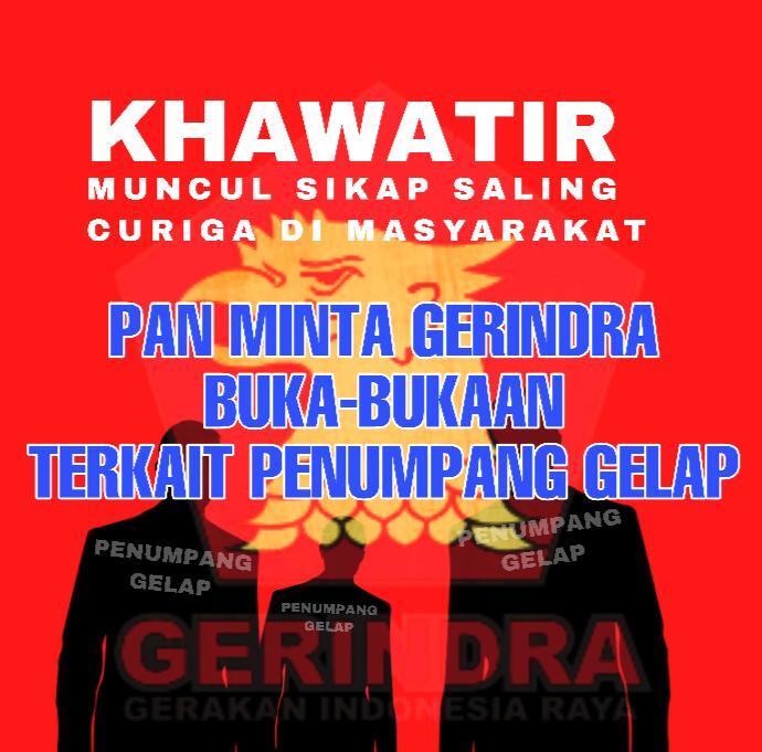Buka-Bukaan, Gerindra Sebaiknya Buka Siapa Penumpang Gelap yang Dimaksud