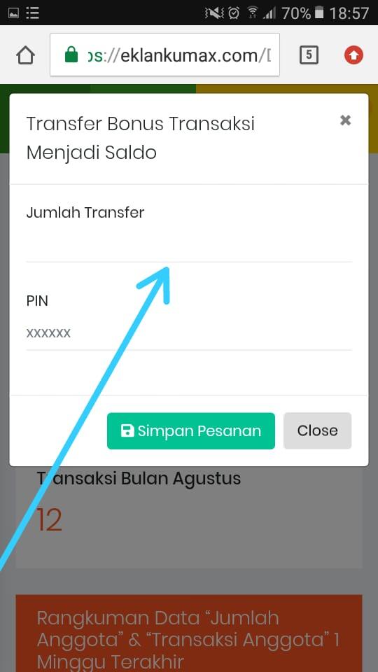 Cara Penarikan / Mengubah Bonus Di Eklanku Max